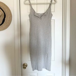 REFORMATION | Bodycon Midi Dress / Grey / sz Small